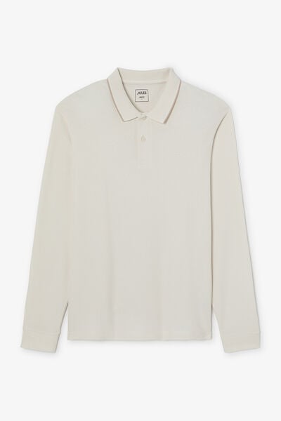 Polo manches longues piqué uni