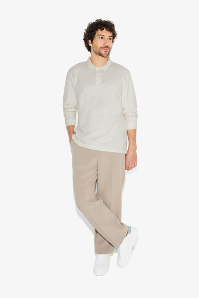 Polo manches longues piqué uni