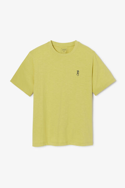 Tee shirt matière flammée broderie poitrine