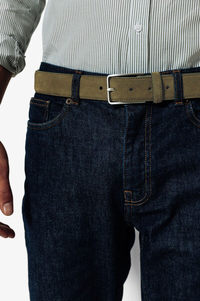 Ceinture en cuir suède à boucle