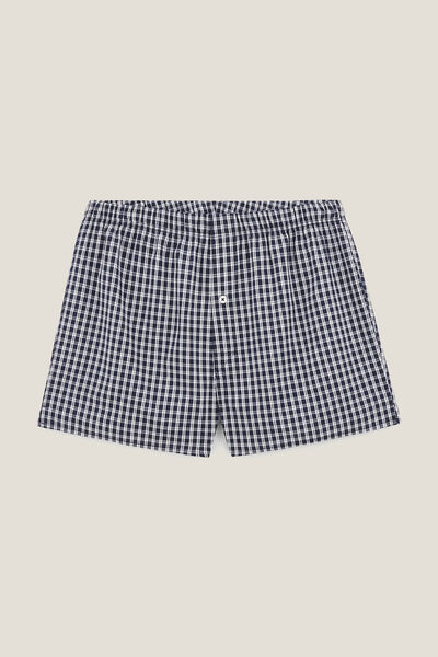 Boxershort met ruitjes in biokatoen