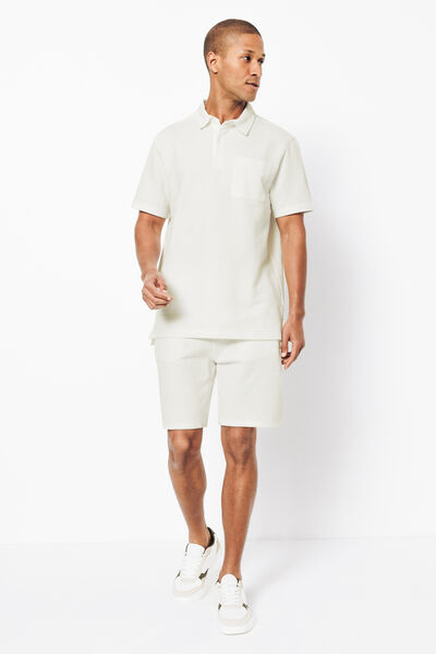 Ensemble polo et bermuda - Blanc