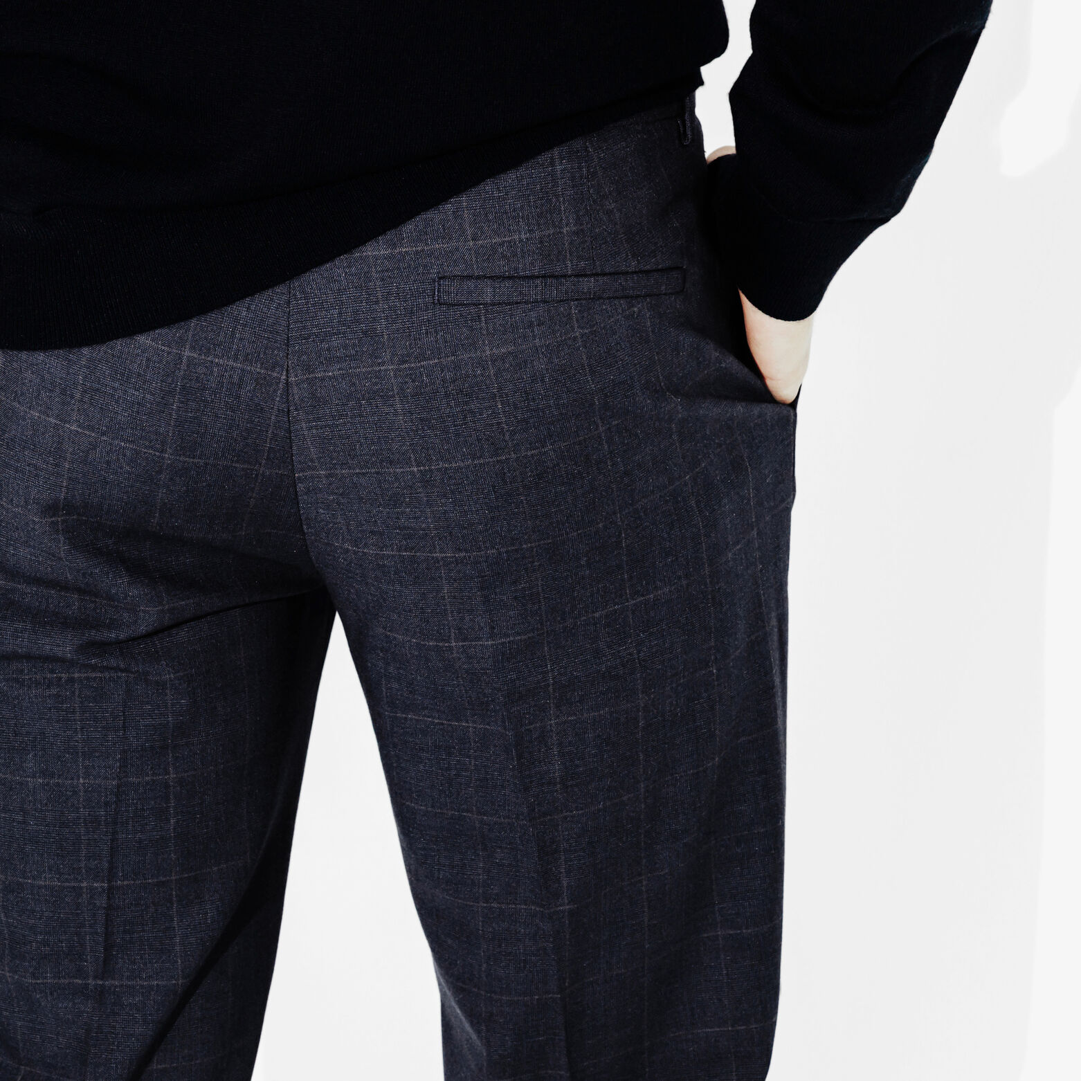 Pantalon de costume slim à carreaux
