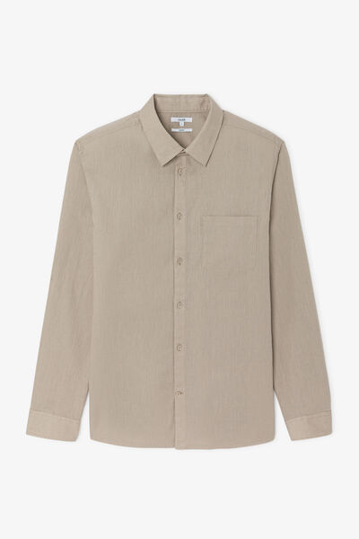 Chemise en coton lin unie