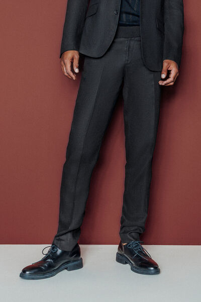Pantalon de costume en lin confort
