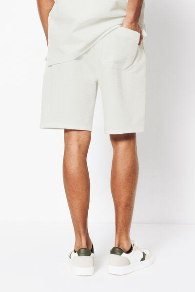 Bermuda en maille seersucker