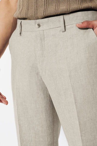 Pantalon de costume contenant du lin slim