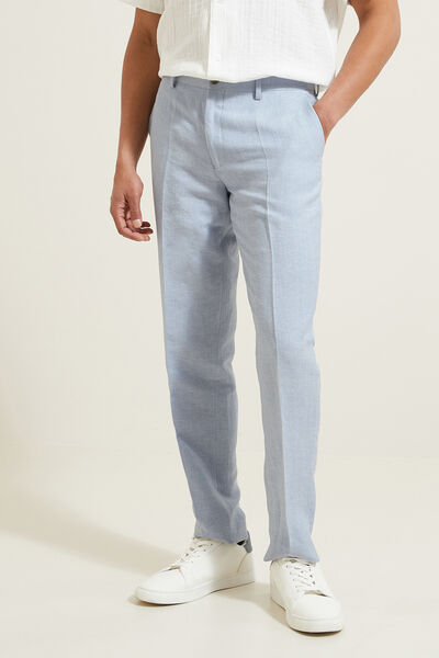 Pantalon de costume contenant du lin slim