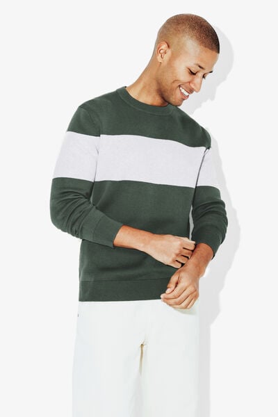 "Le Parfait by JULES" colorblock trui met ronde ha