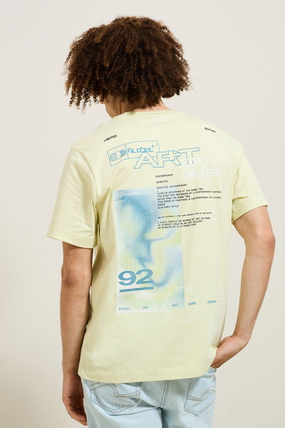 Tee shirt imprimé en coton col rond
