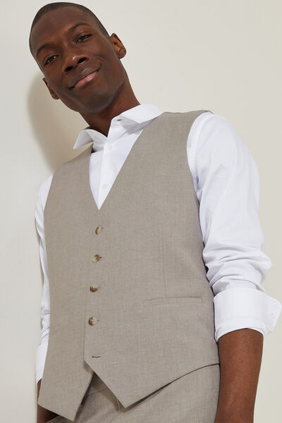 Gilet de costume contenant du lin slim