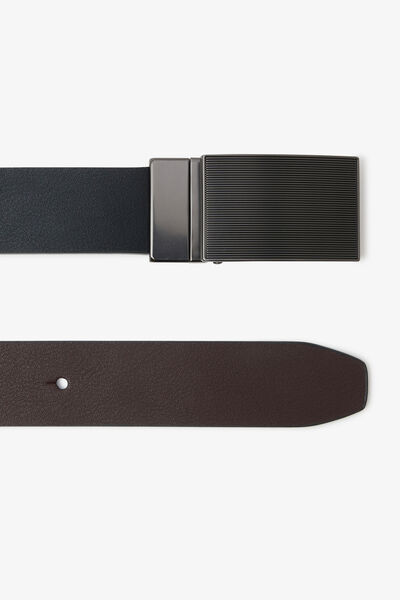 Ceinture réversible à plaque