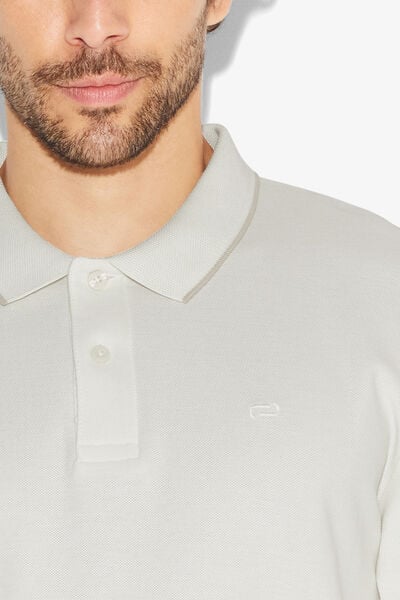 Polo manches longues piqué uni