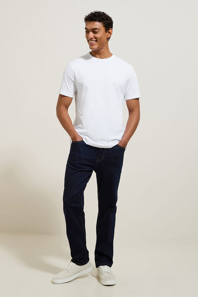 Straight jeans in ruw denim