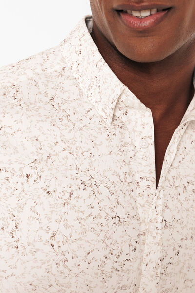 Chemise en coton imprimé floral slim