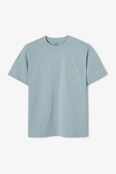 Tee shirt matière flammée broderie poitrine