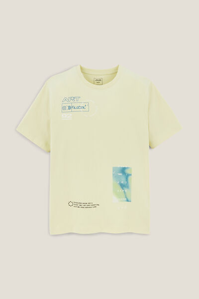 Tee shirt imprimé en coton col rond