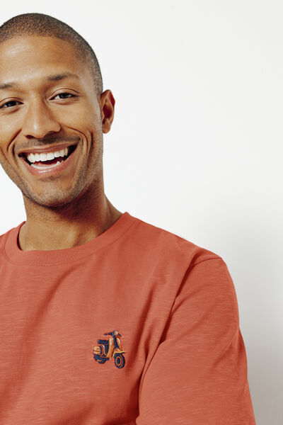 Tee shirt brodé en coton