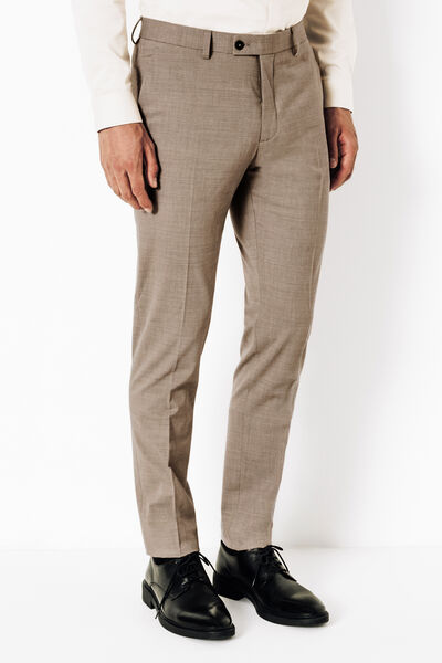 Pantalon de costume slim bi-ton