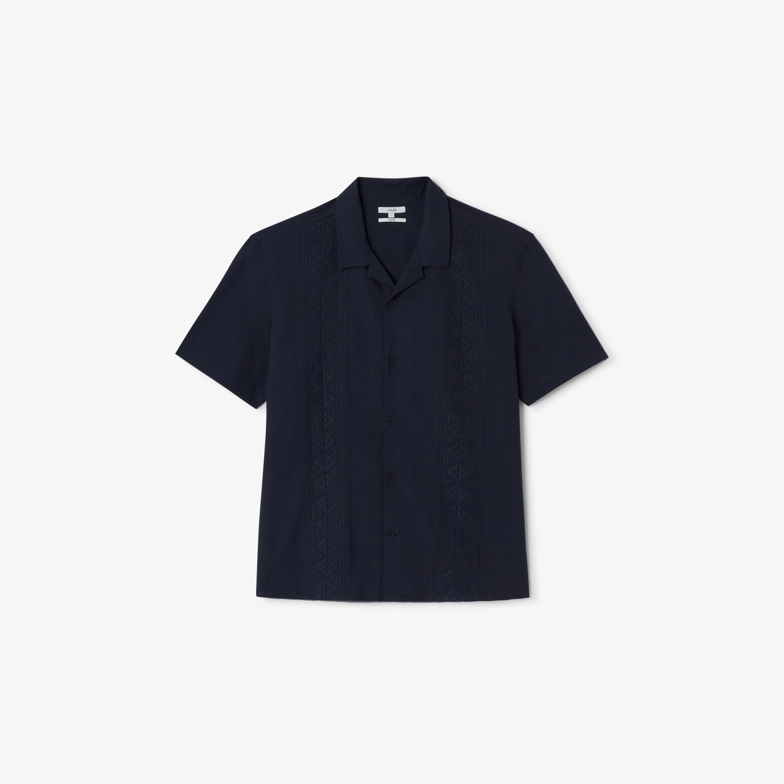 Chemisette regular unie en broderie en coton