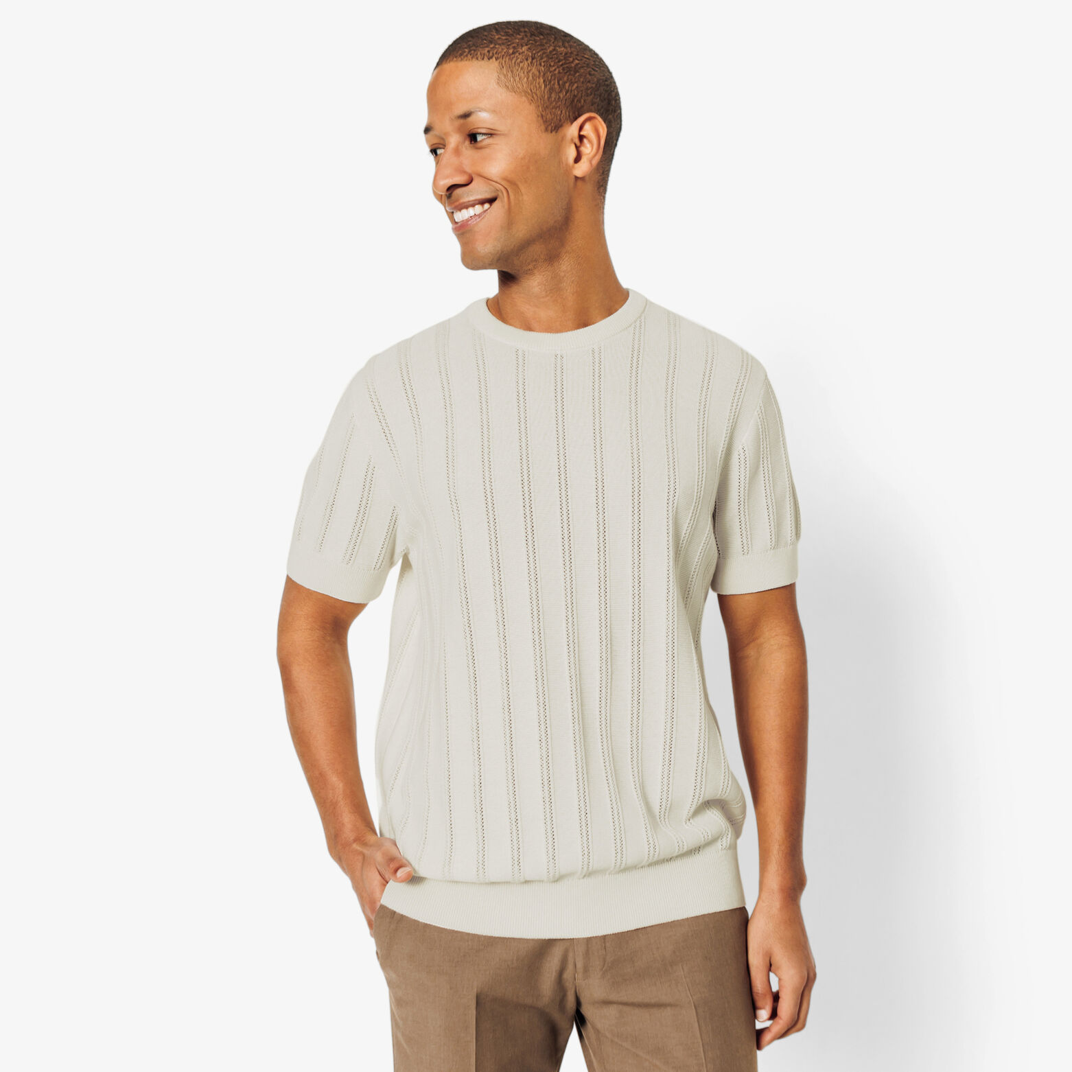 Tee shirt en maille jeux de points