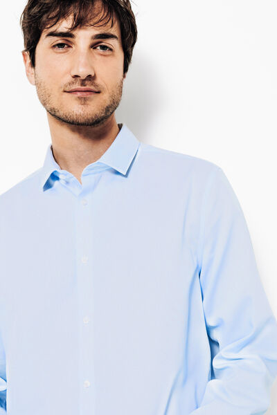 Chemise sans repassage en coton