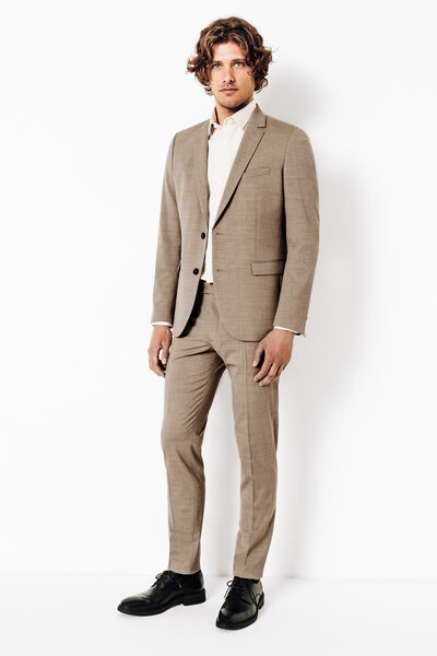 Tweekleurig slim fit kostuumvest