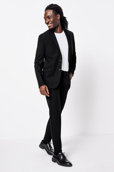 Technische slim fit kostuumbroek