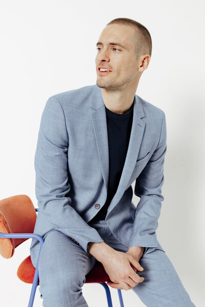 Tweekleurig slim fit kostuumvest