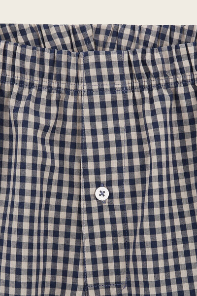 Boxershort met ruitjes in biokatoen