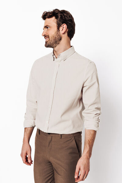 Chemise en coton rayée